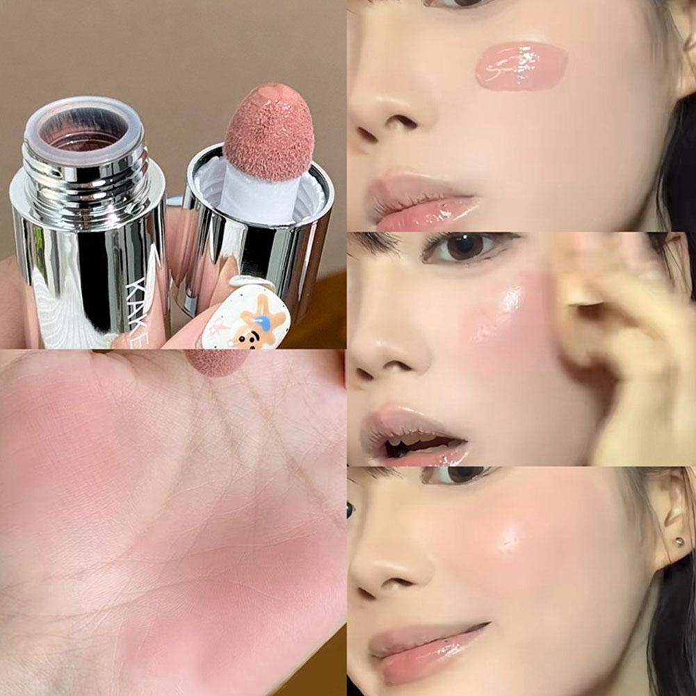 Ulta Beauty Makeup - Feuchtigkeitsspendendes Schwammkopf-Rouge, flüssiger Rougestift, natürliche Lippenkontur,