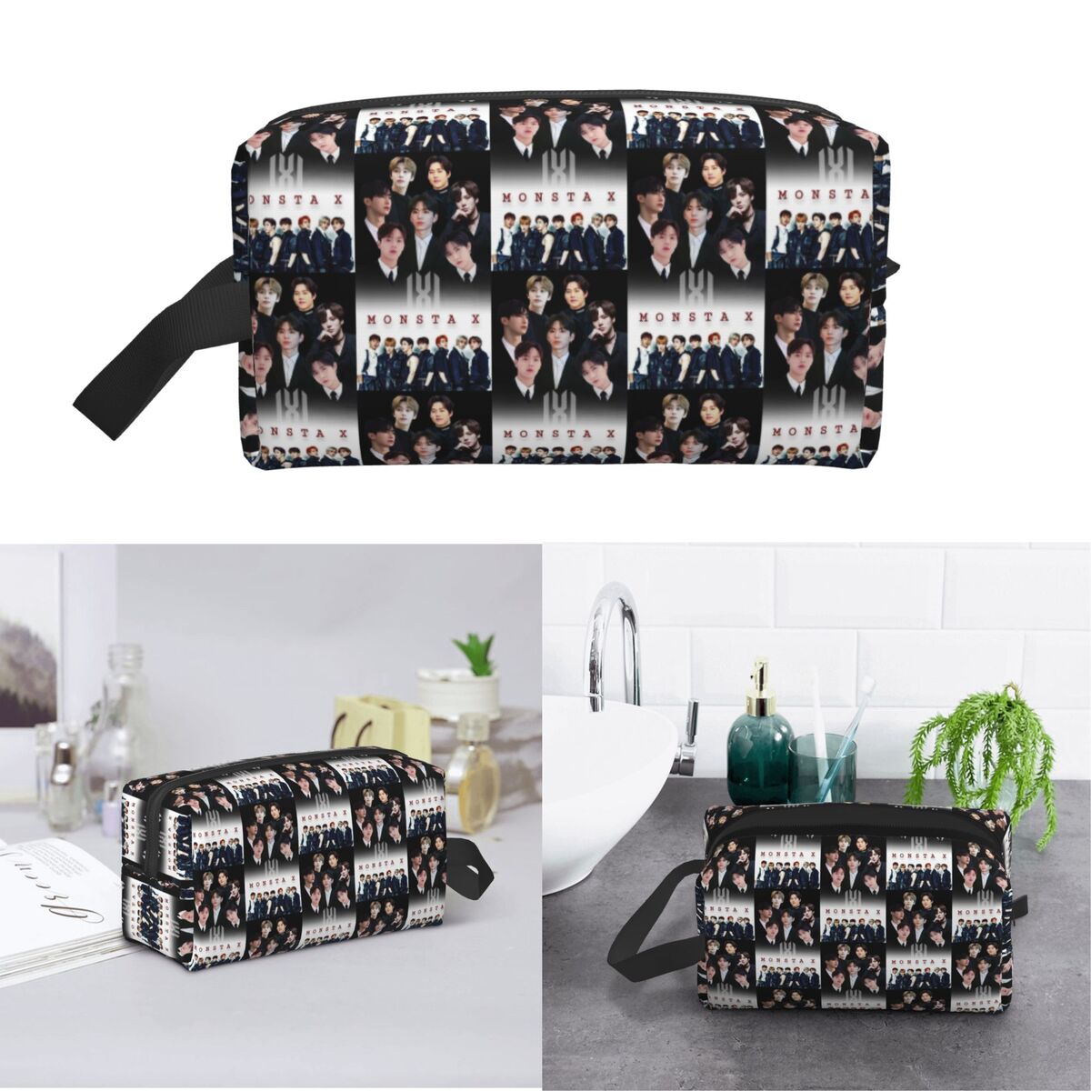X Beauty Makeup - Monsta X Kpop Make-up-Tasche, Kosmetik-Organizer, Aufbewahrungstasche,