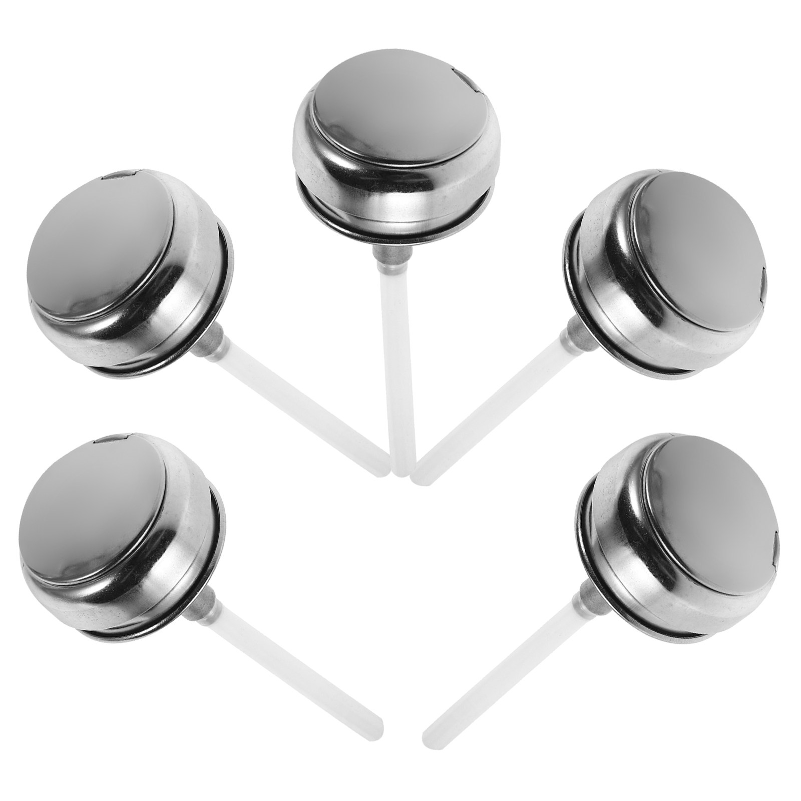 Makeup And Beauty - 5 Stück Edelstahl-Aluminium-Druckpumpen-Flaschendeckel, Alkoholspender-Deckel, nachfüllbar, für