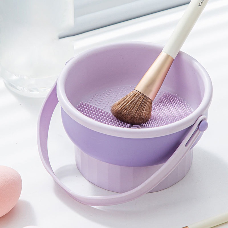 Beauty Makeup Brushes - Silikon-Make-up-Pinsel-Waschball, Beauty-Egg-Tool mit Trockner – Aufbewahrungsset