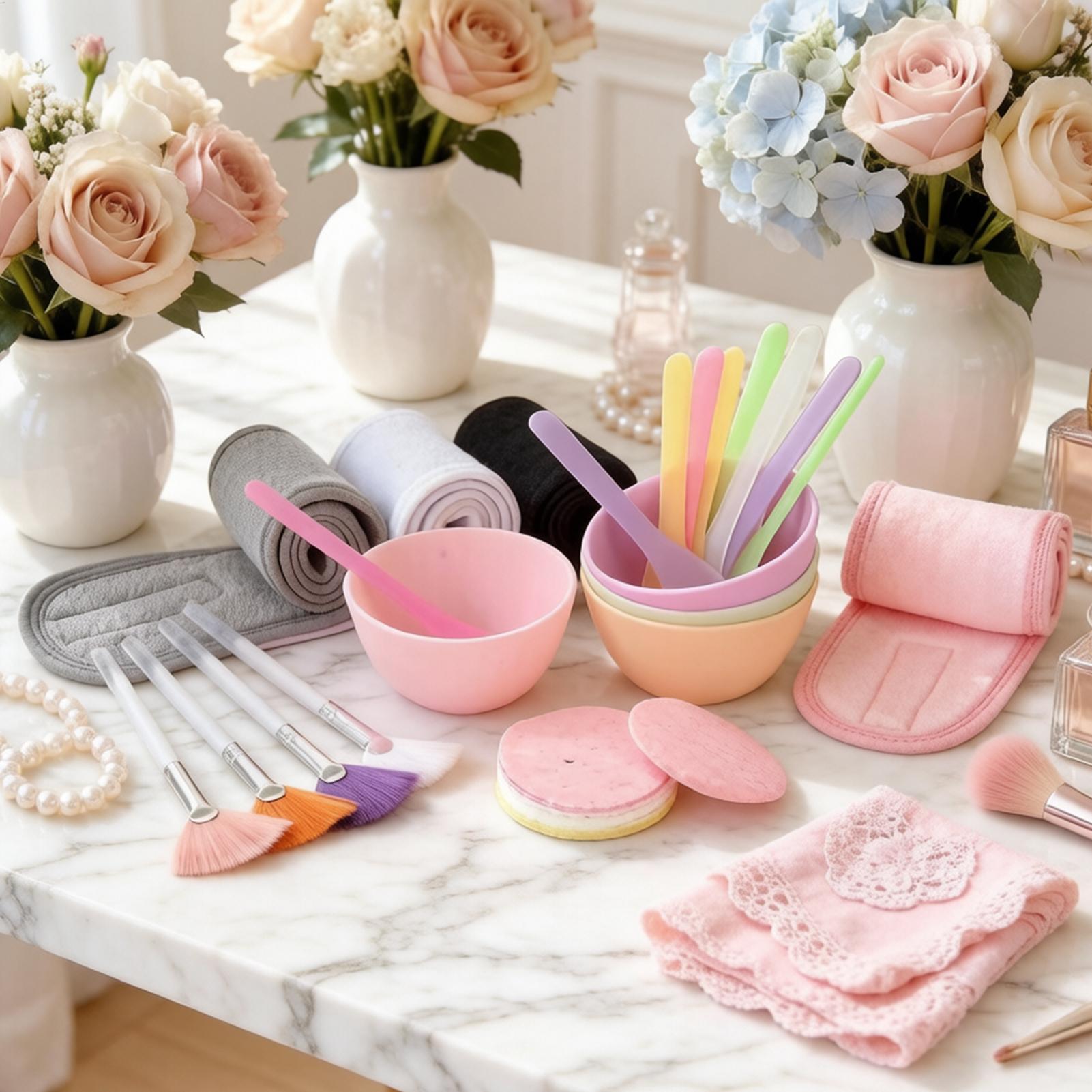 Beauty Makeup Brushes - Gesichtsmasken-Spatel 37-teilig Wiederverwendbare Silikon-Pinsel Gesichtsmasken-Werkzeug für