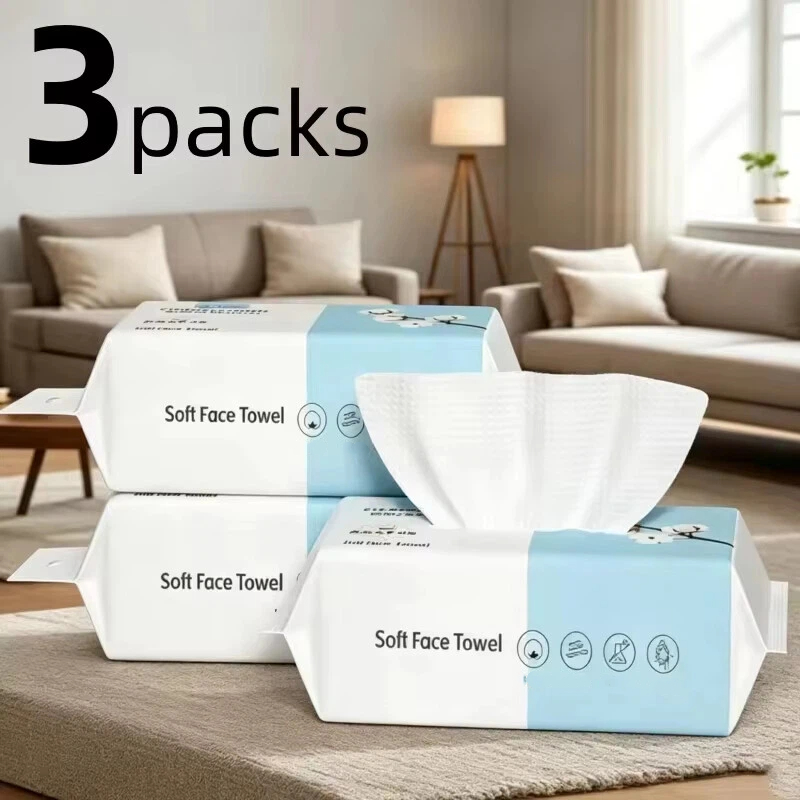Kiss Beauty Makeup Remover - Dicke Einweg-Gesichtstücher aus Weicher Baumwolle, Make-up-Entferner-Tücher
