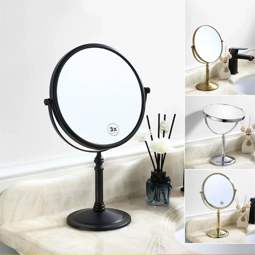 Beauty Makeup Table - Make-up-Spiegel, drehbarer Kosmetikspiegel, doppelseitiger Tischspiegel mit