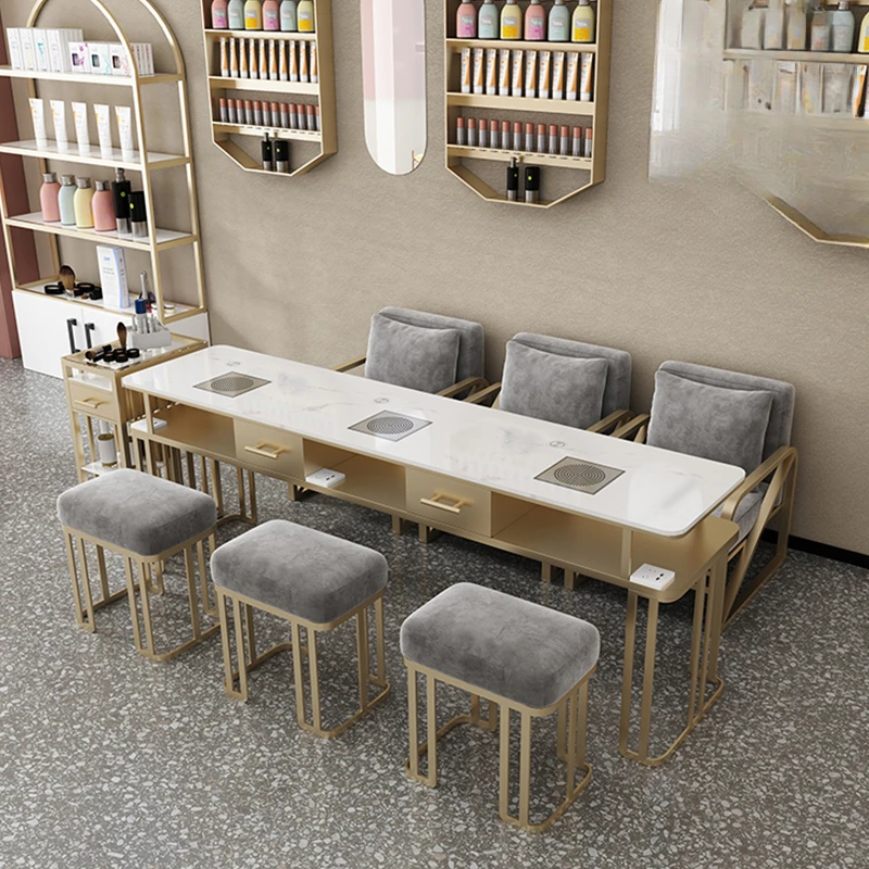 Beauty Makeup Table - Premium Professionelle Schubladen-Luxus-Nageltische Maniküre-Schönheits-Make-up-Tische Wohnzimmer-Salon-Möbel