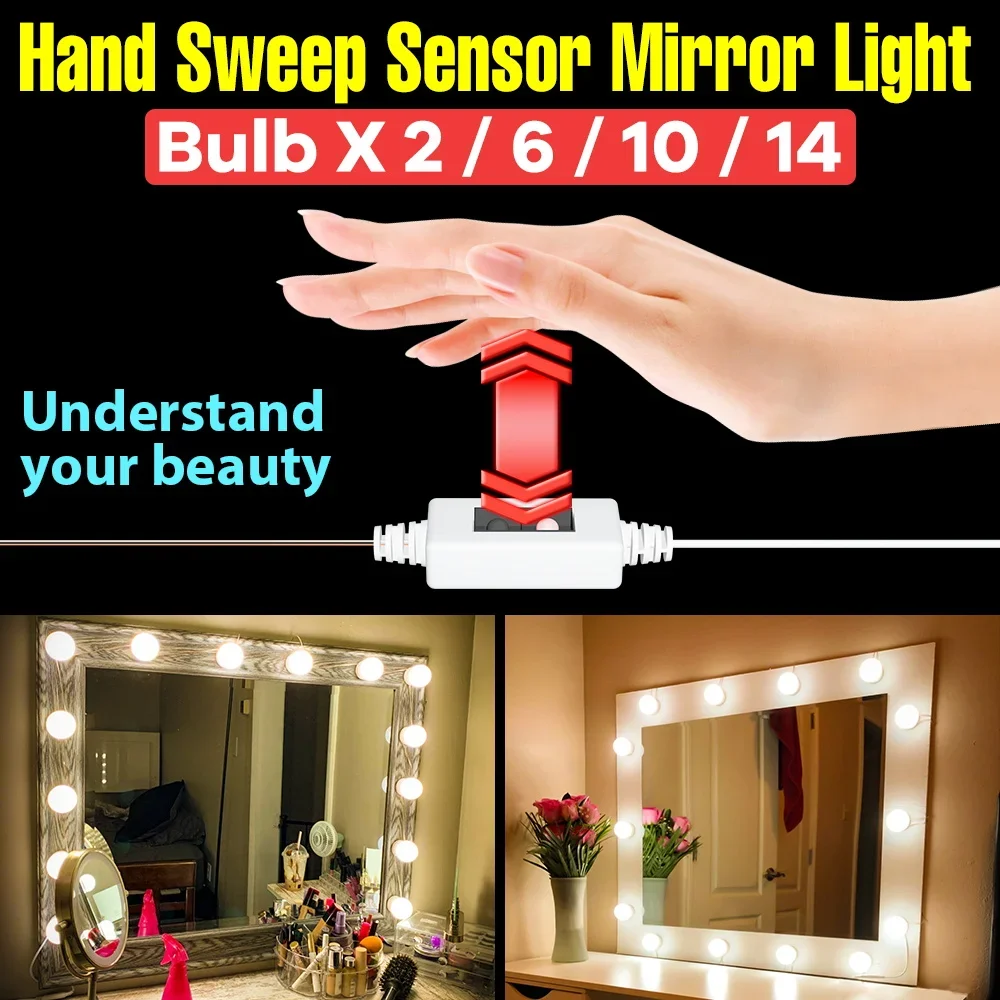 Beauty Makeup Table - LED-Schminklicht für Damen, USB 5V Dimmbar,