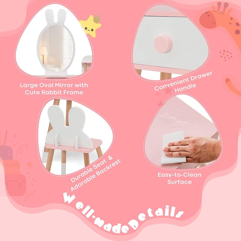EY Kinder-Schminktisch, Hasen- – Beauty Makeup Table Bewertung und Preis