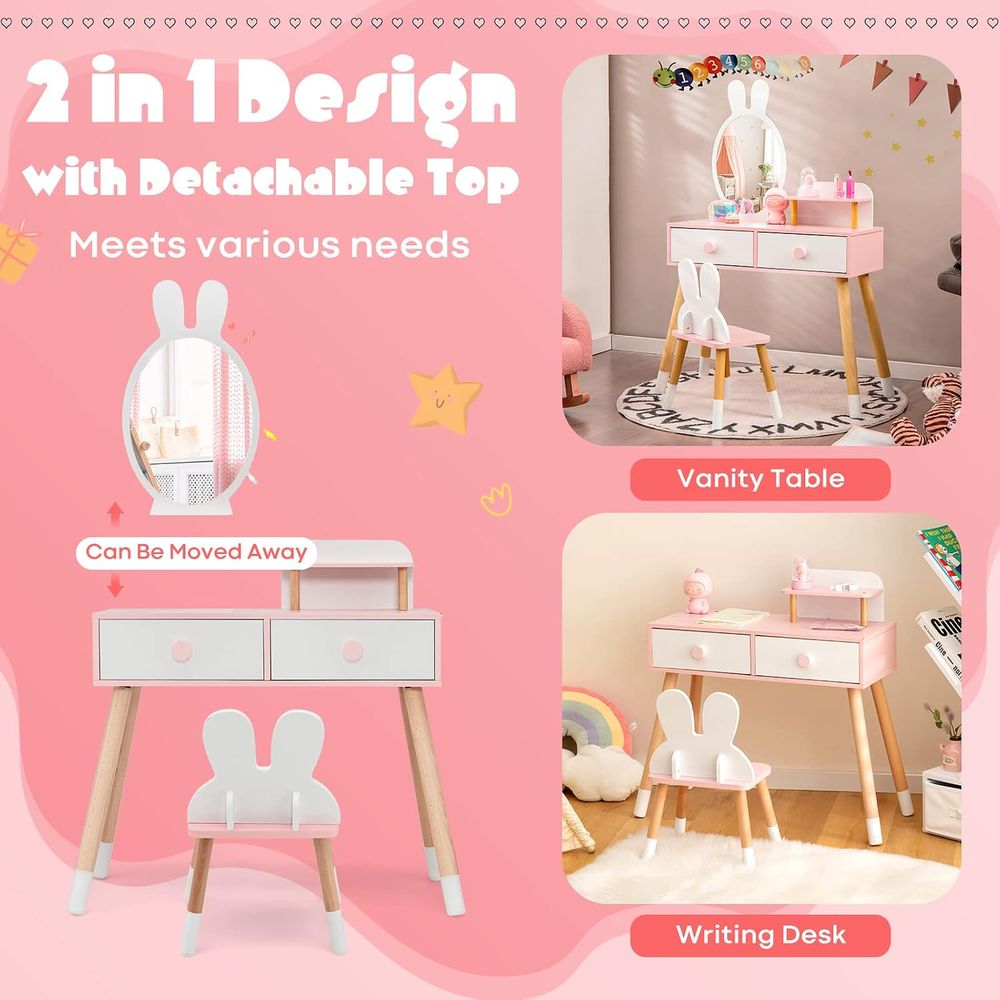 EY Kinder-Schminktisch, Hasen- – Beauty Makeup Table Bewertung und Preis