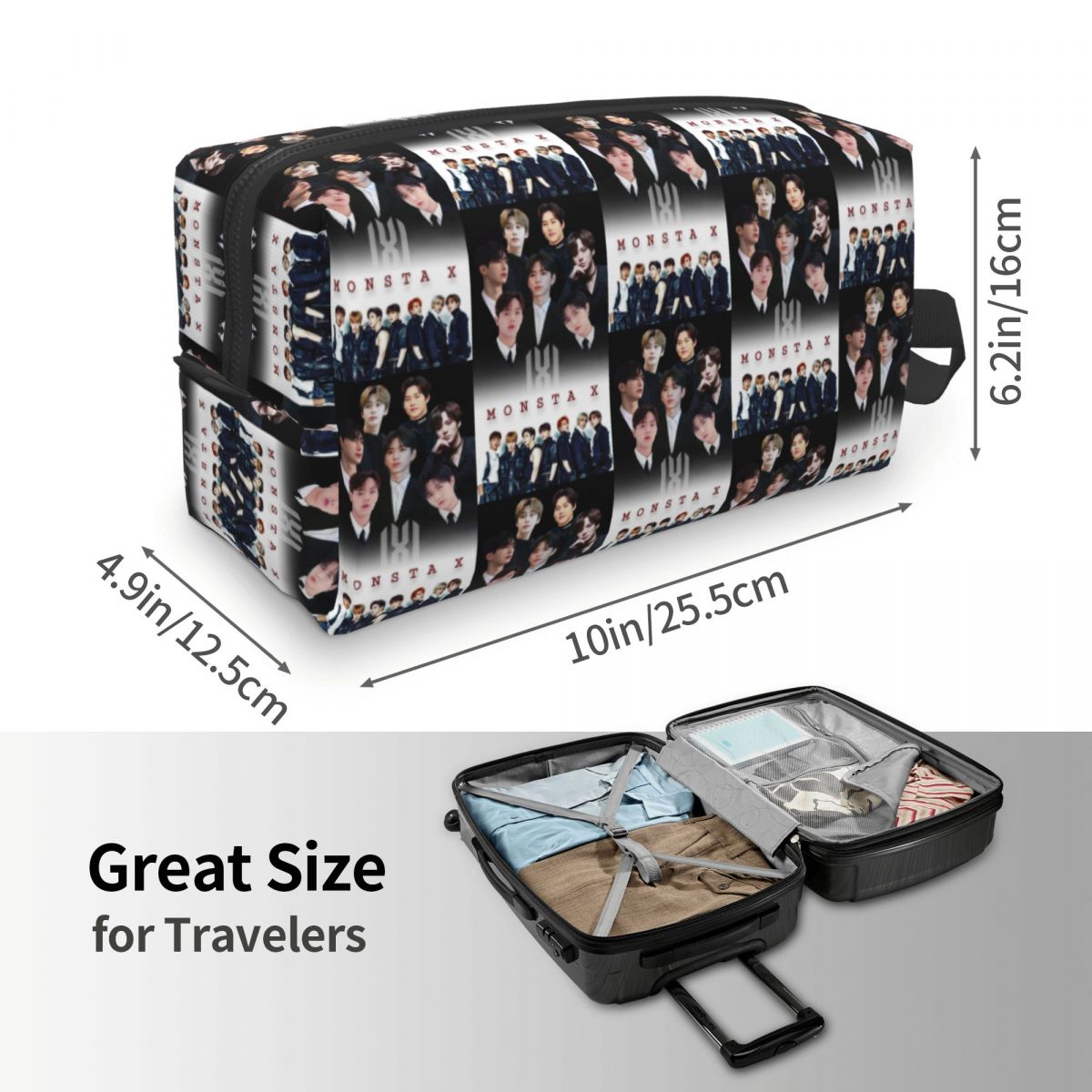 Monsta X Kpop Make-up-Tasche,  – X Beauty Makeup Bewertung und Preis