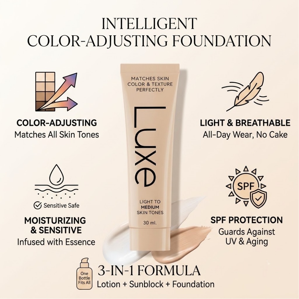 LUXE Smart Shade Adaptierende  – Beauty Luxe Makeup Bewertung und Preis