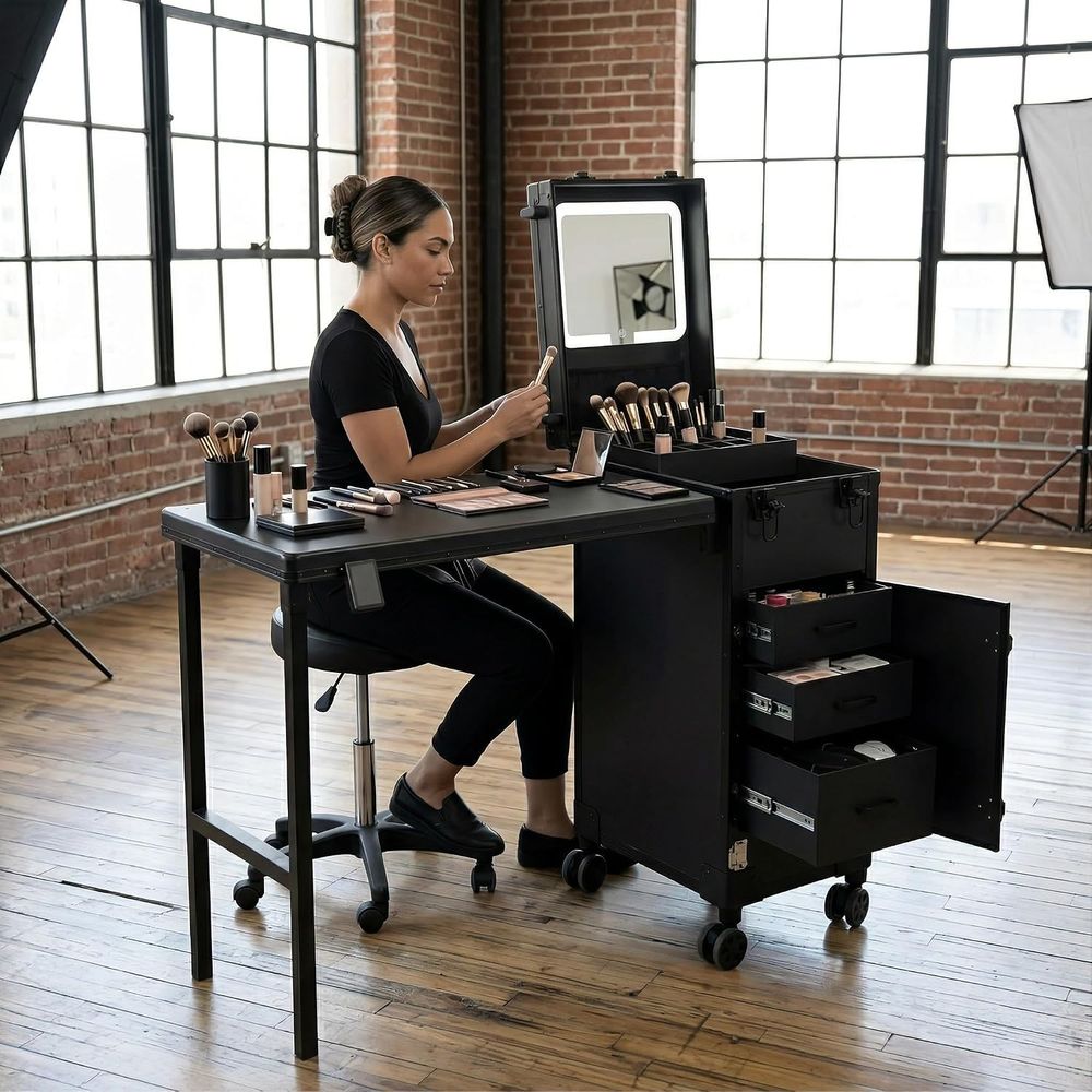 Tragbarer Nagelkunsttisch mit  – Beauty Makeup Table Bewertung und Preis
