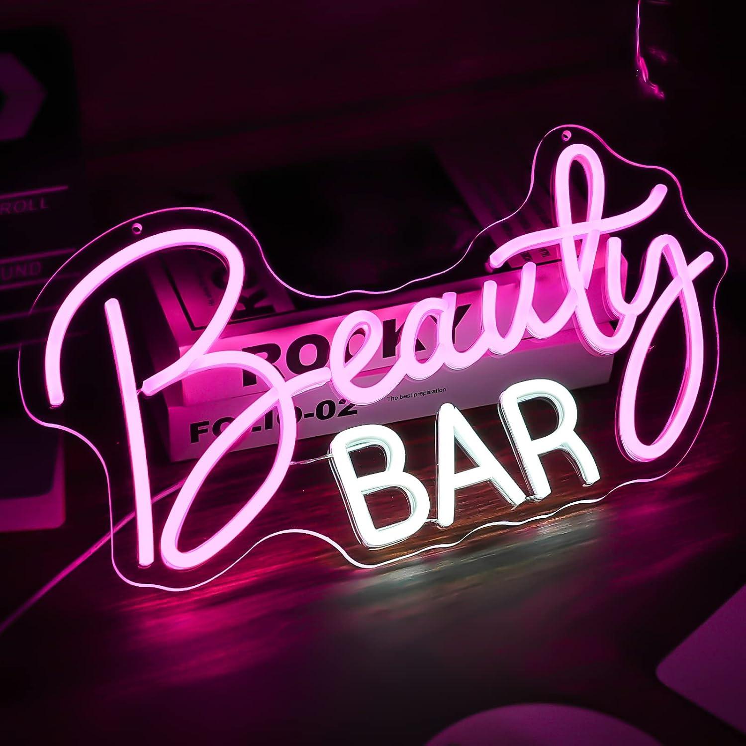 Beauty Bar Neonschild, dimmbar – Beauty Makeup Bar Bewertung und Preis
